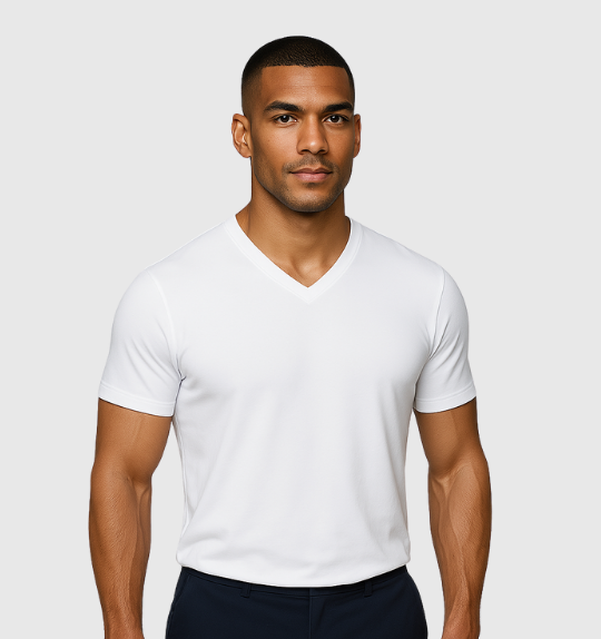 Pack de 2 Col V - Blanc