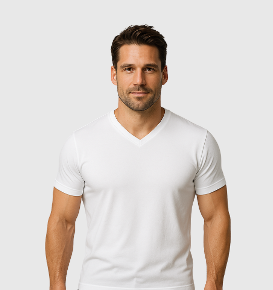Pack de 4 Col V - Blanc