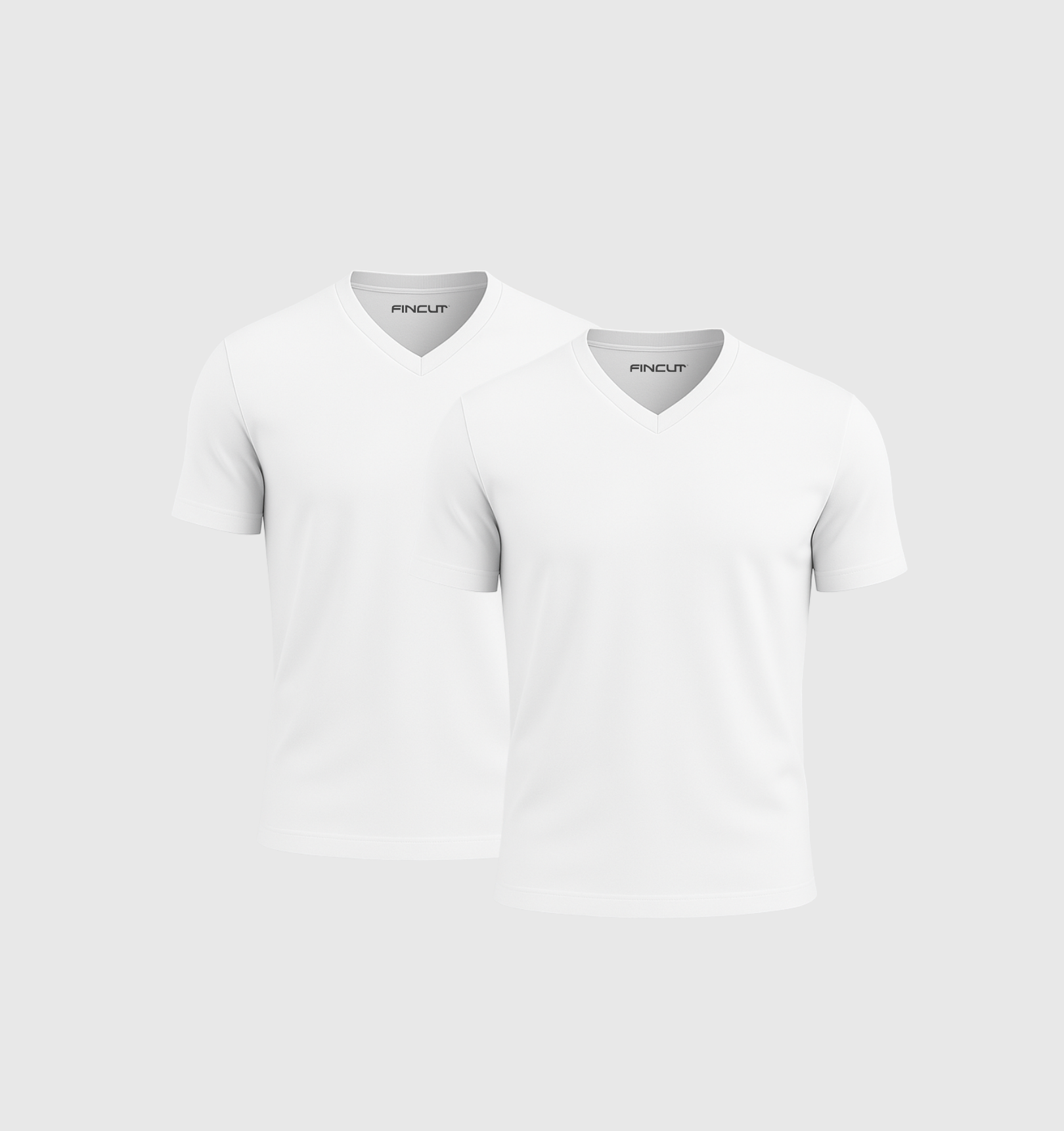 Pack de 2 Col V - Blanc