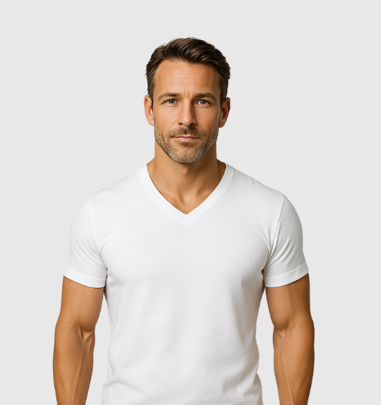 Pack de 4 Col V - Blanc