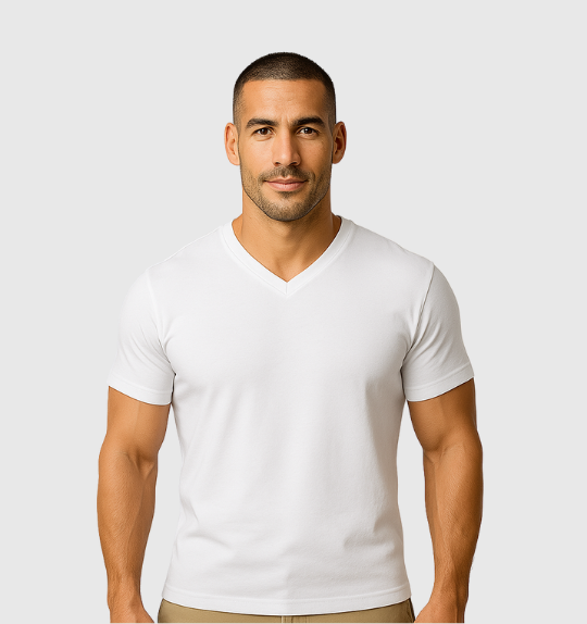 Pack de 3 Col V - Blanc