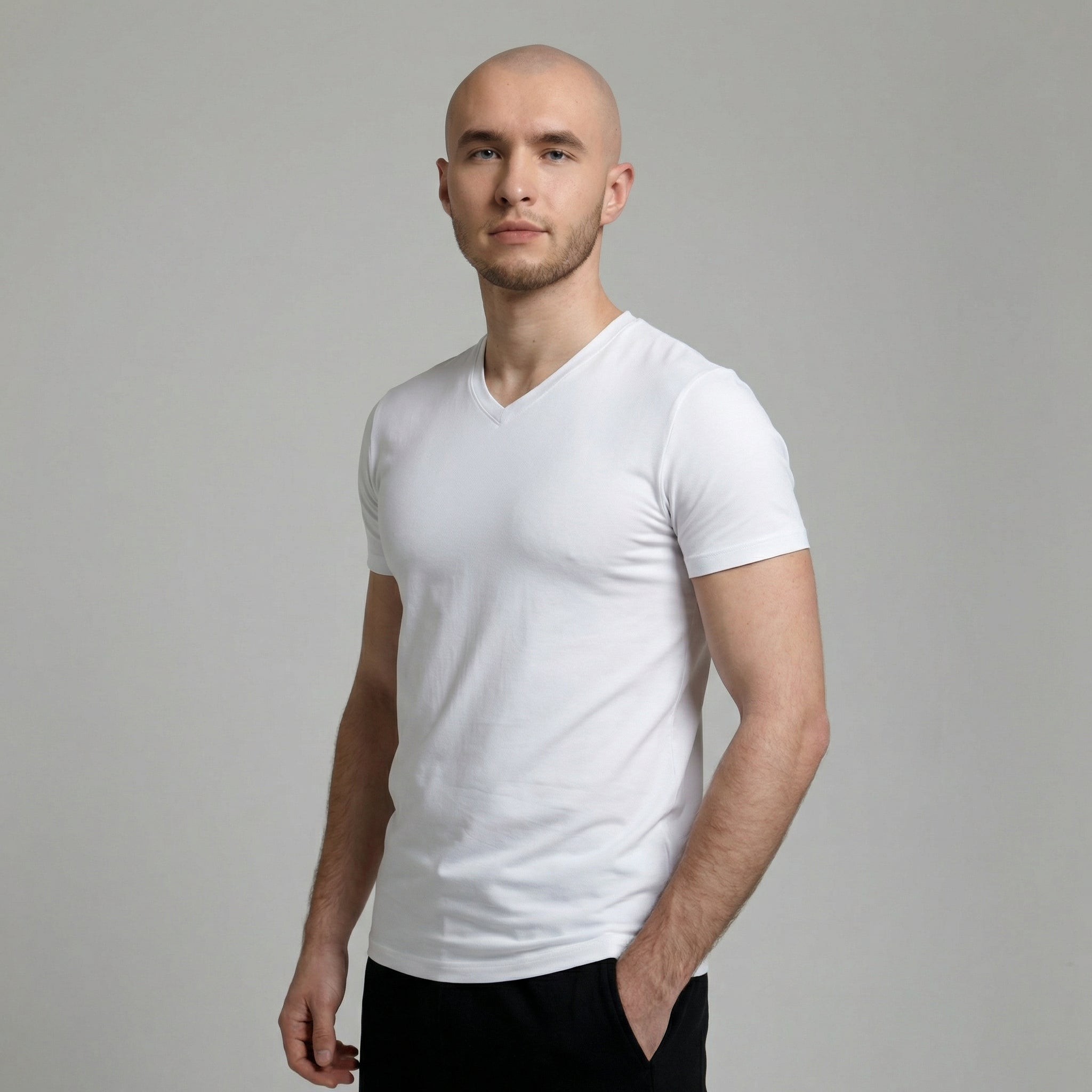 T-shirt Col V Fincut
